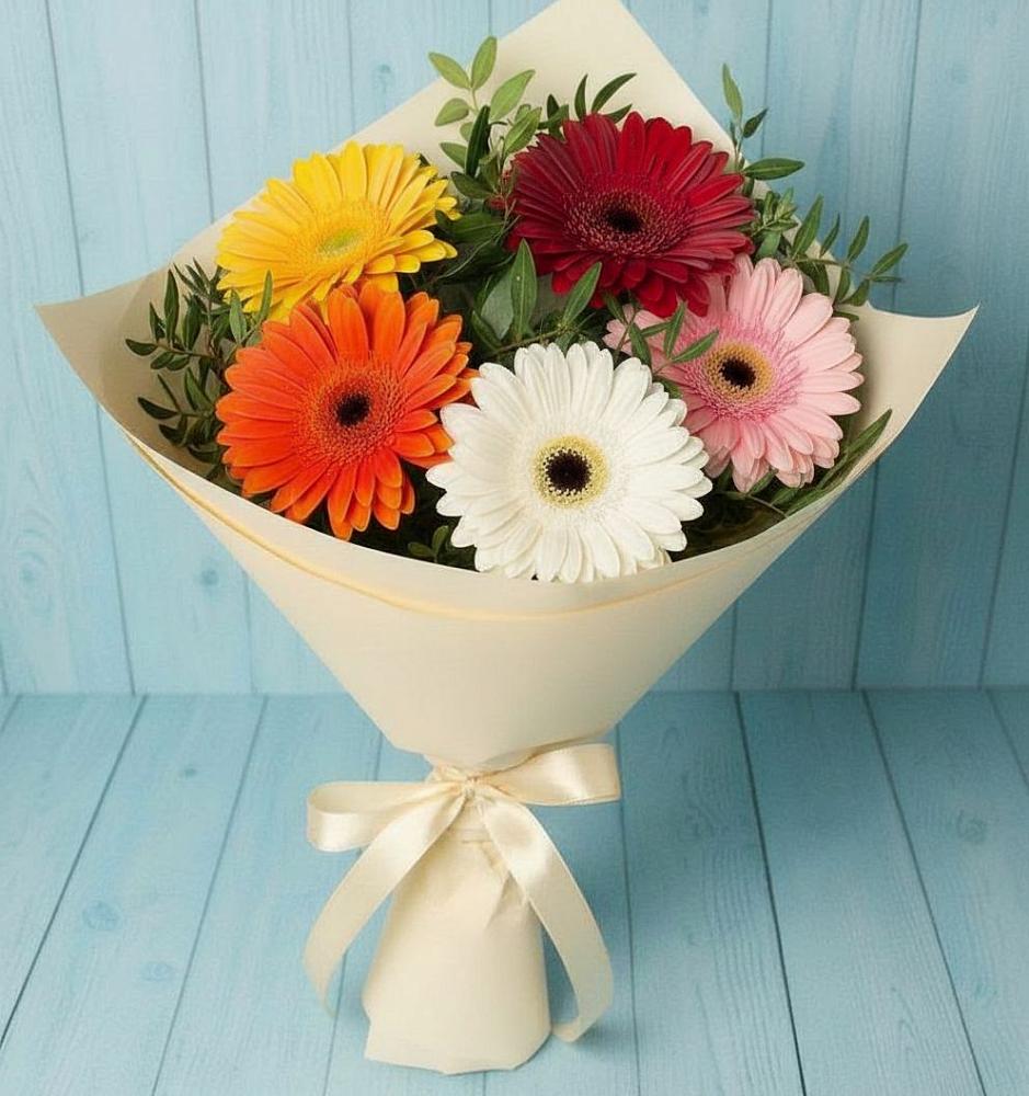 Букет цветов из: Герберы в Медногорский