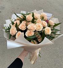 Букет Кремовые розы Латте в Медногорский