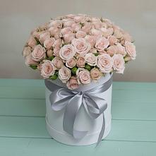 Цветочная композиция из Розы в шляпной коробке в Медногорский