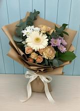 Букет цветов из:  Герберы и Хризантемы в Медногорский