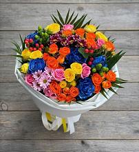 Букет цветов из:  Розы и Хризантемы в Медногорский