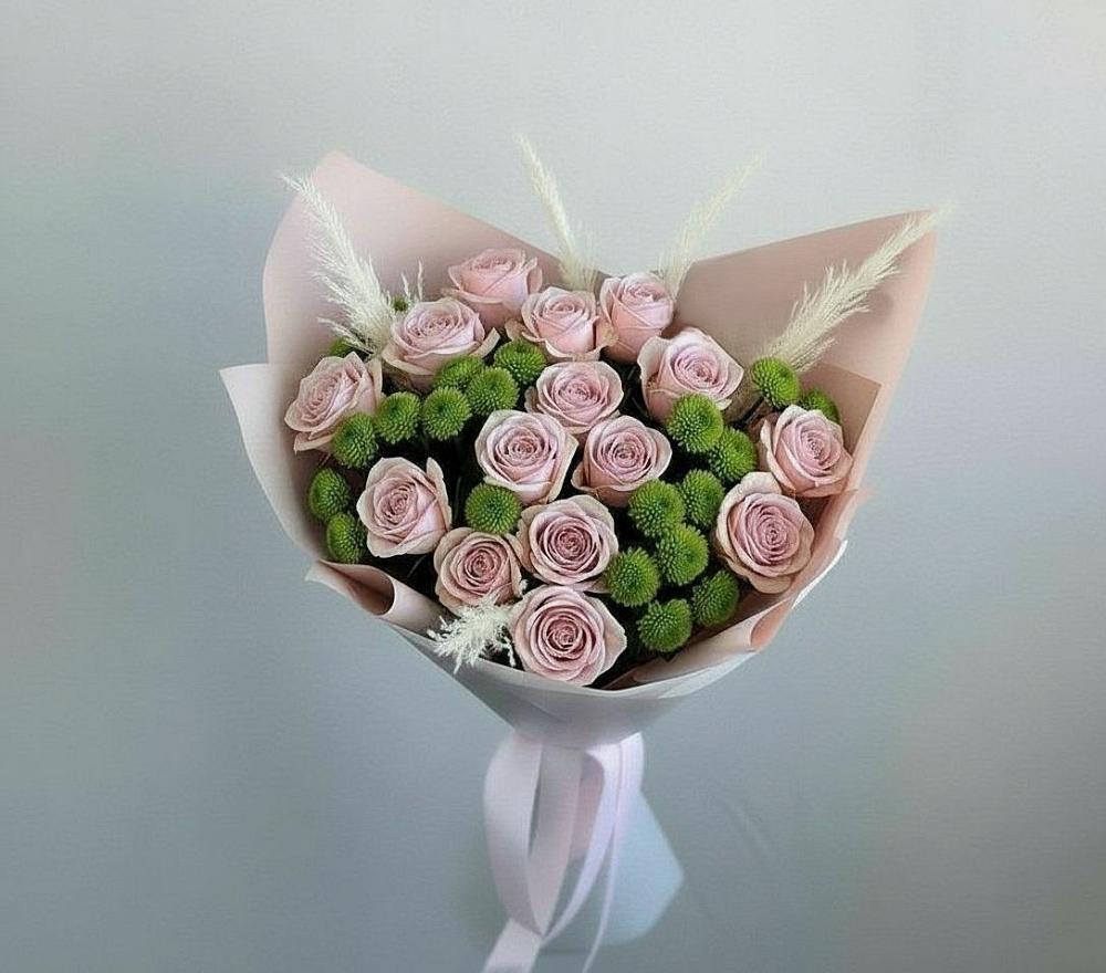 Букет цветов из: Розы и Хризантемы в Медногорский