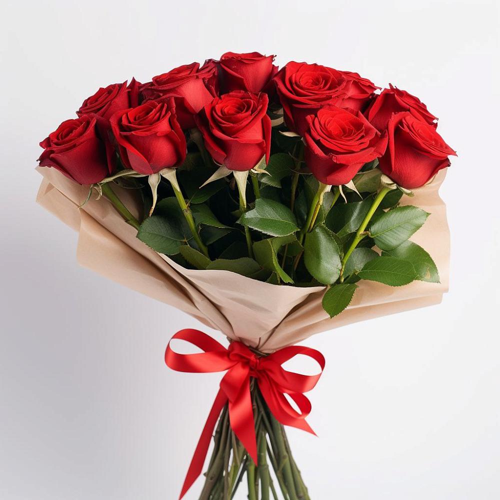 Букет 11 Красных роз Эдлесс Лав в Медногорский